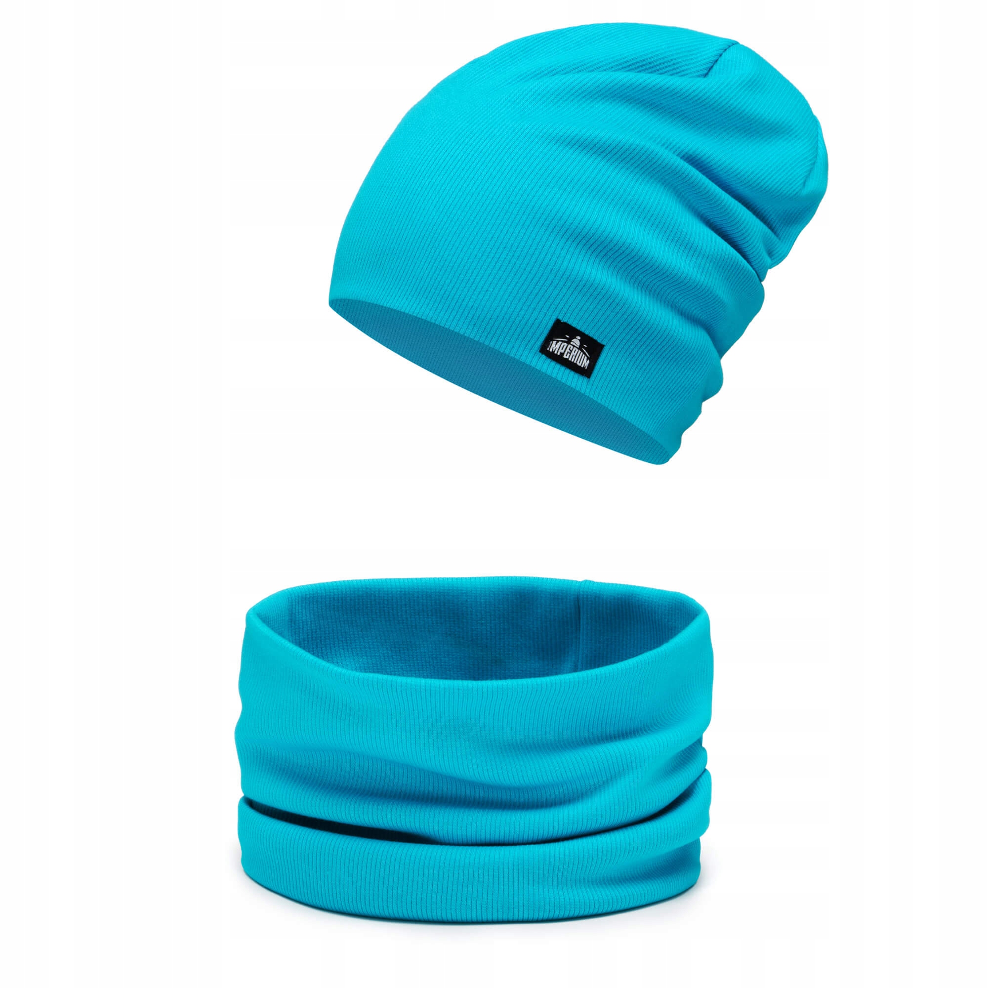 

Czapka + komin komplet dwuwarstwowy Turkus 56-58