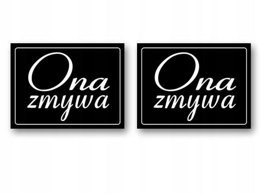 

Naklejki Ona Zmywa pod buty dla męża żony na ślub