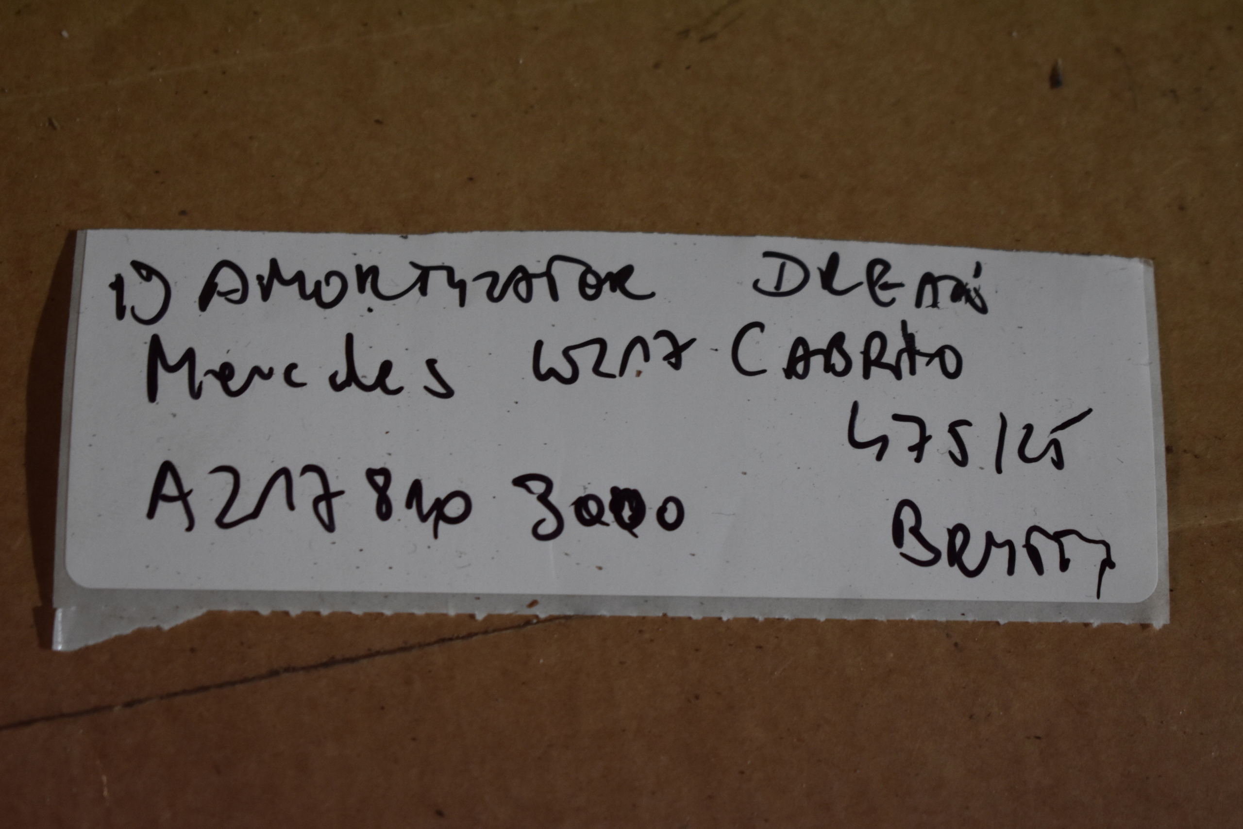 IDEALNY amortizer DRGAN MERCEDES W217 CABRIO 1 9