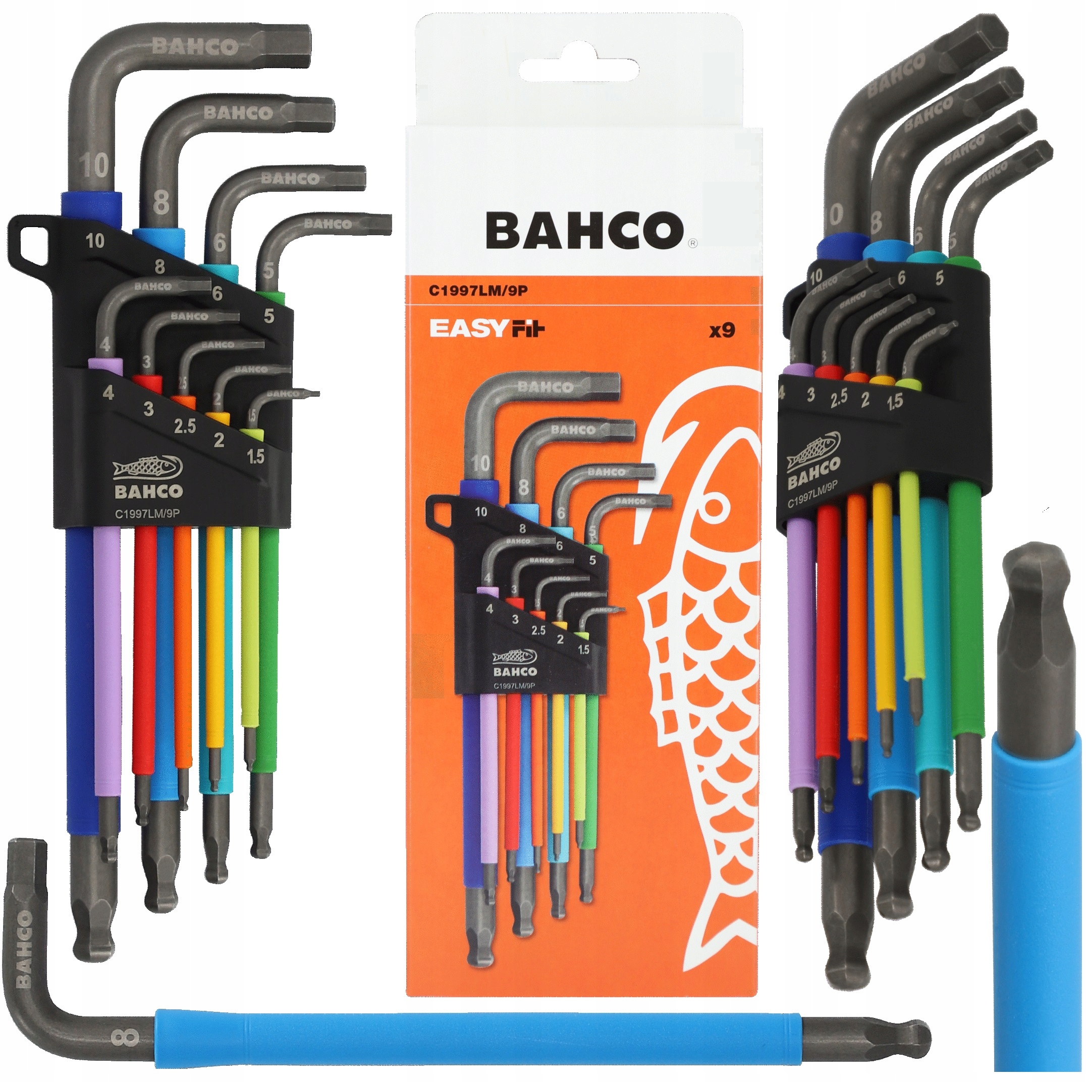 

Bahco Klucze imbusy ampule z kulką zestaw