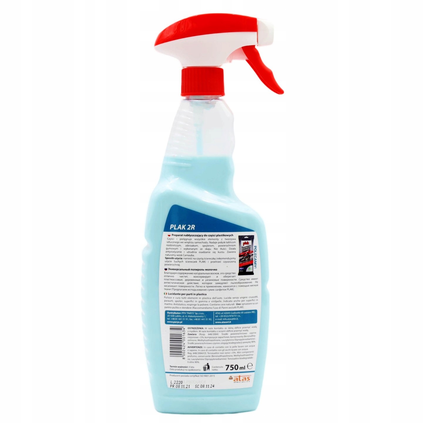 Płyn Nabłyszczający do Kokpitu Plak 2R 750ml Stan opakowania oryginalne