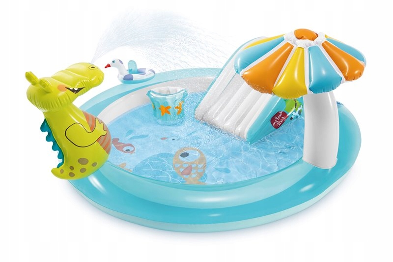 Intex 57165NP Nafukovací hrací centrum krokodýl 201x170x84cm