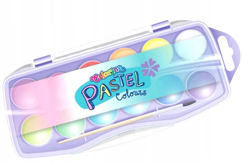 COLORINO Farby Wodne Akwarele ZESTAW 12 Kolorów Marka Colorino