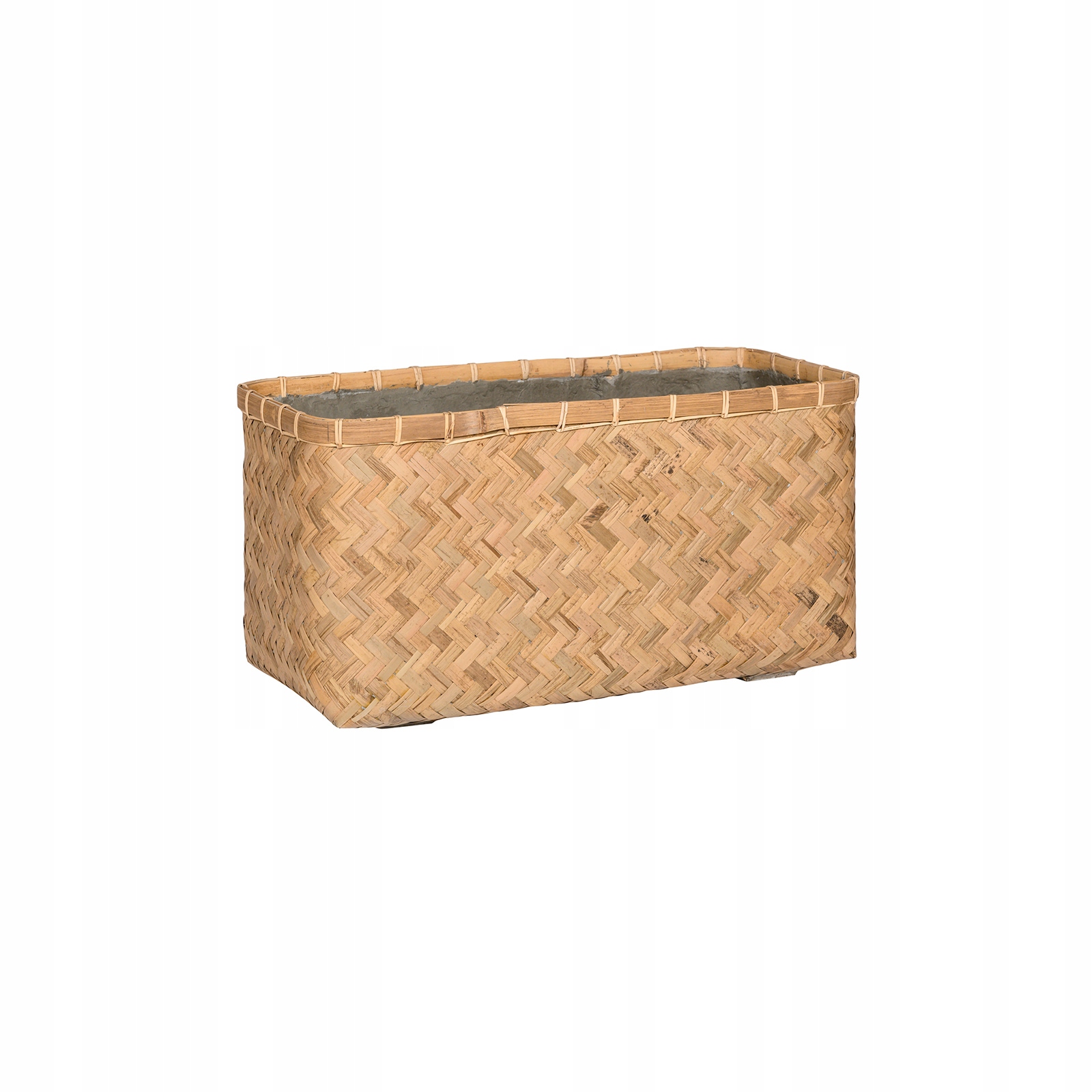 naturalna prostokątna doniczka podłużna Rafi 60x30 doniczki z bambusa
