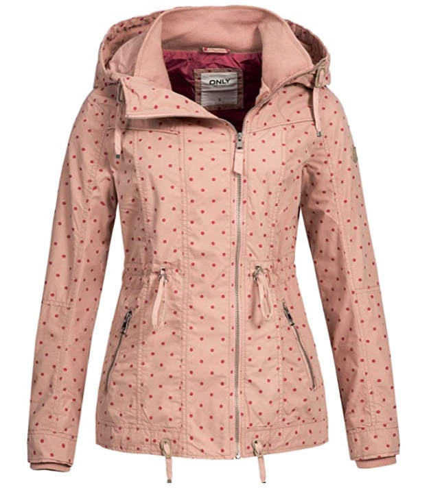 

OMEGA21* Only Kurtka Parka W Groszki Różowa S