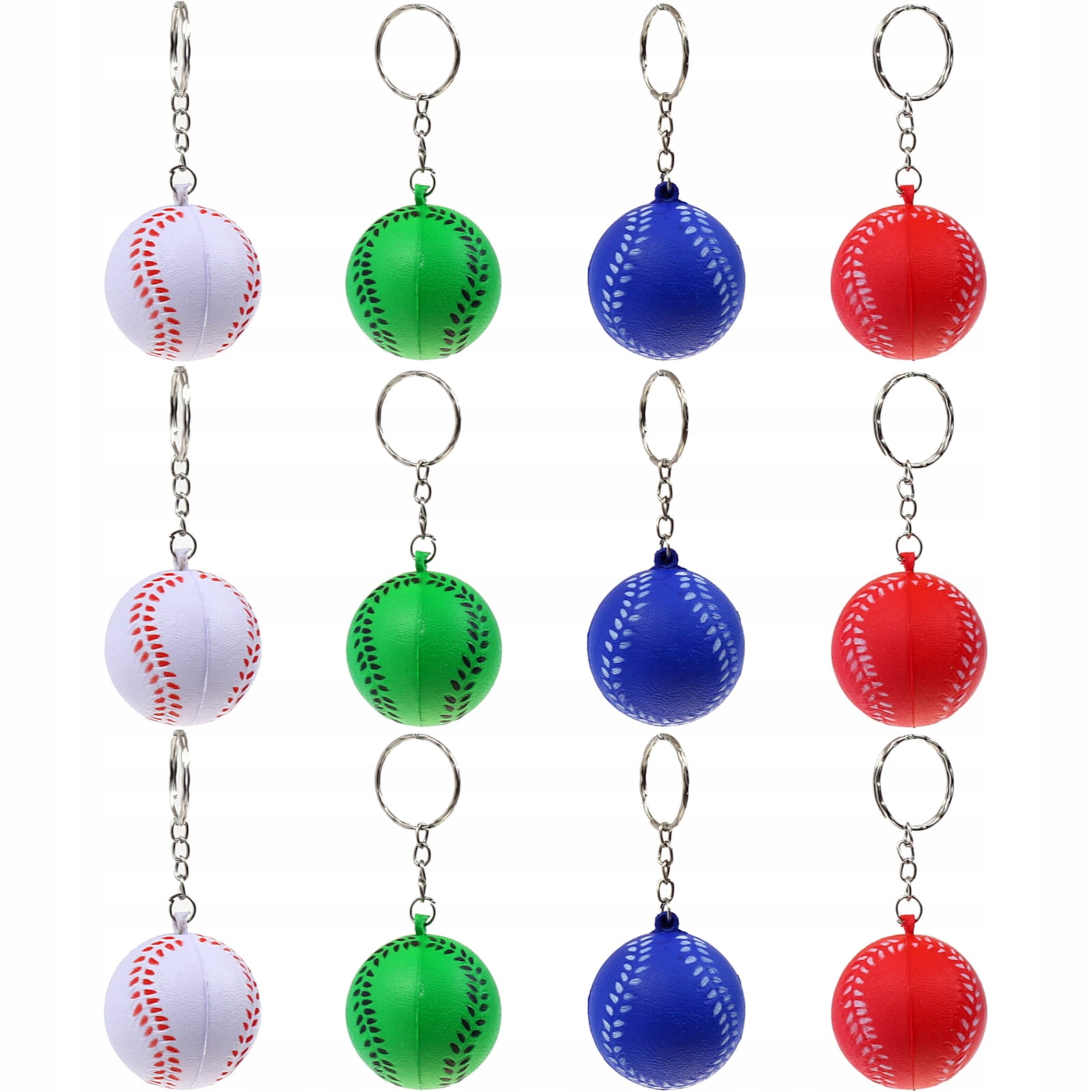 

Brelok do kluczy antystresowy piłka baseball 12szt