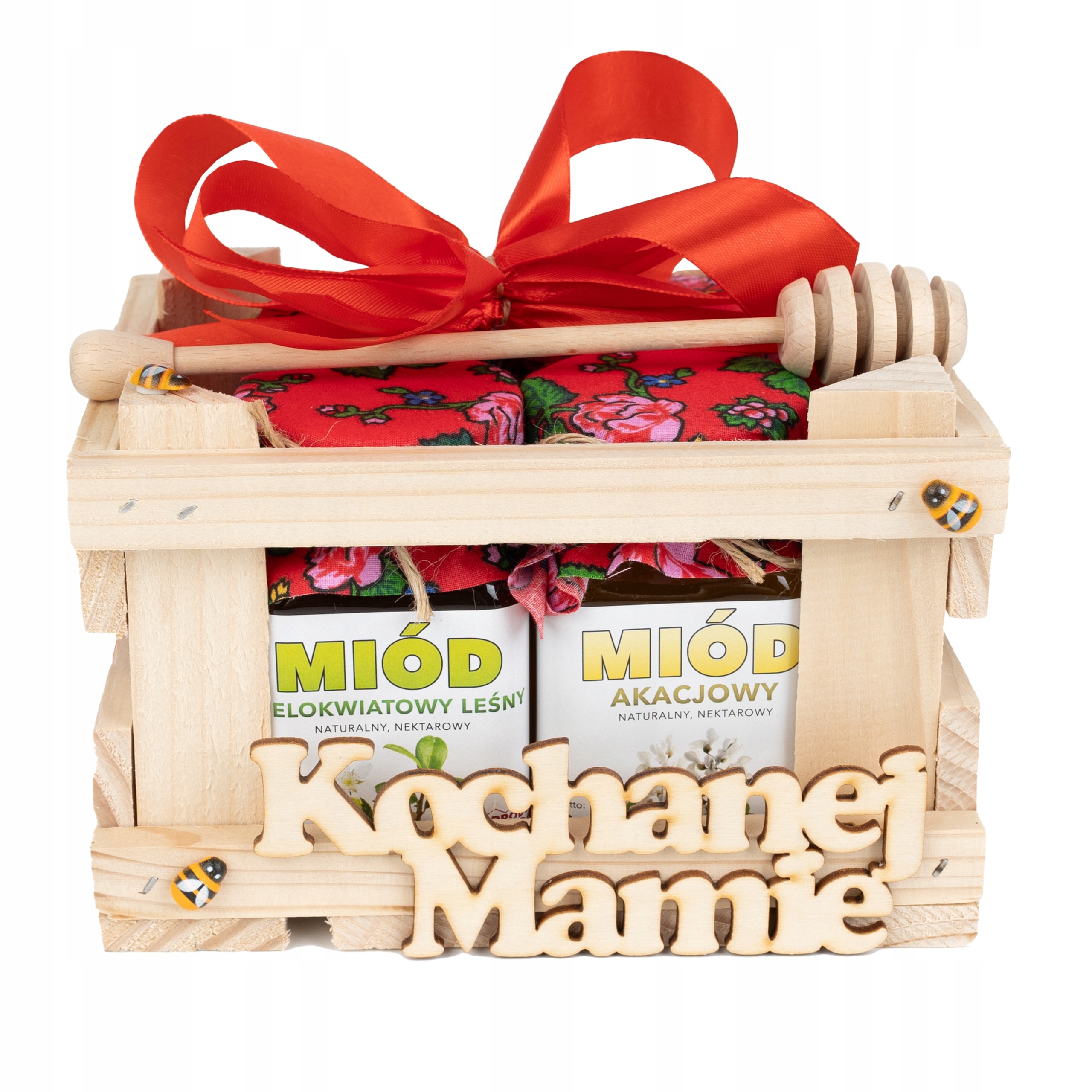 Levně Dárek pro maminku Den matek Sada 4 různých medů pro maminku Nápis