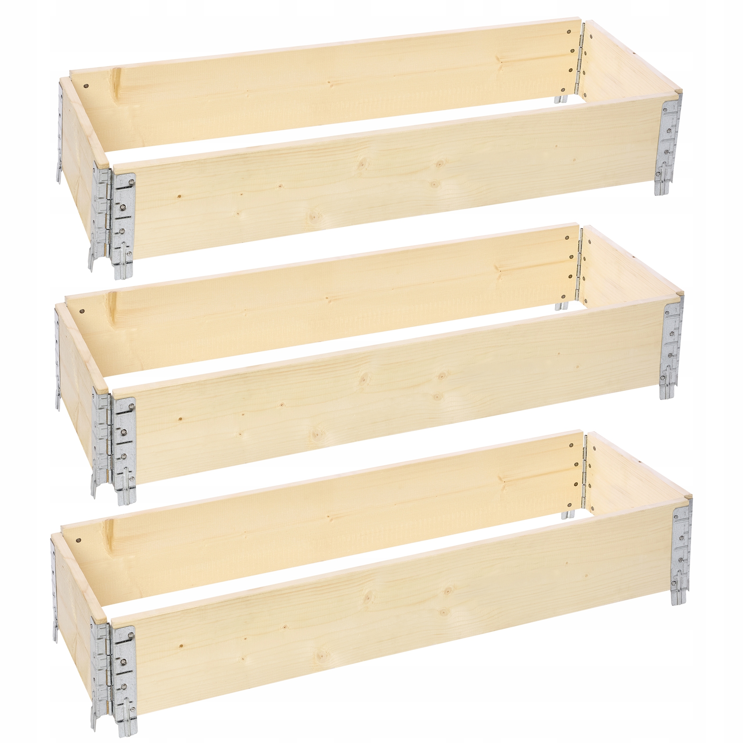 Podwyższona grządka warzywniak 3 szt 120x40x20 cm Nadstawka paletowa