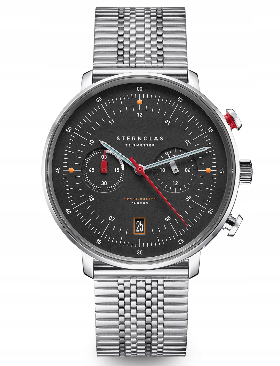 Nové Originální Pánské hodinky Sternglas S01-HCN03-ME08 Hamburg Chronograf
