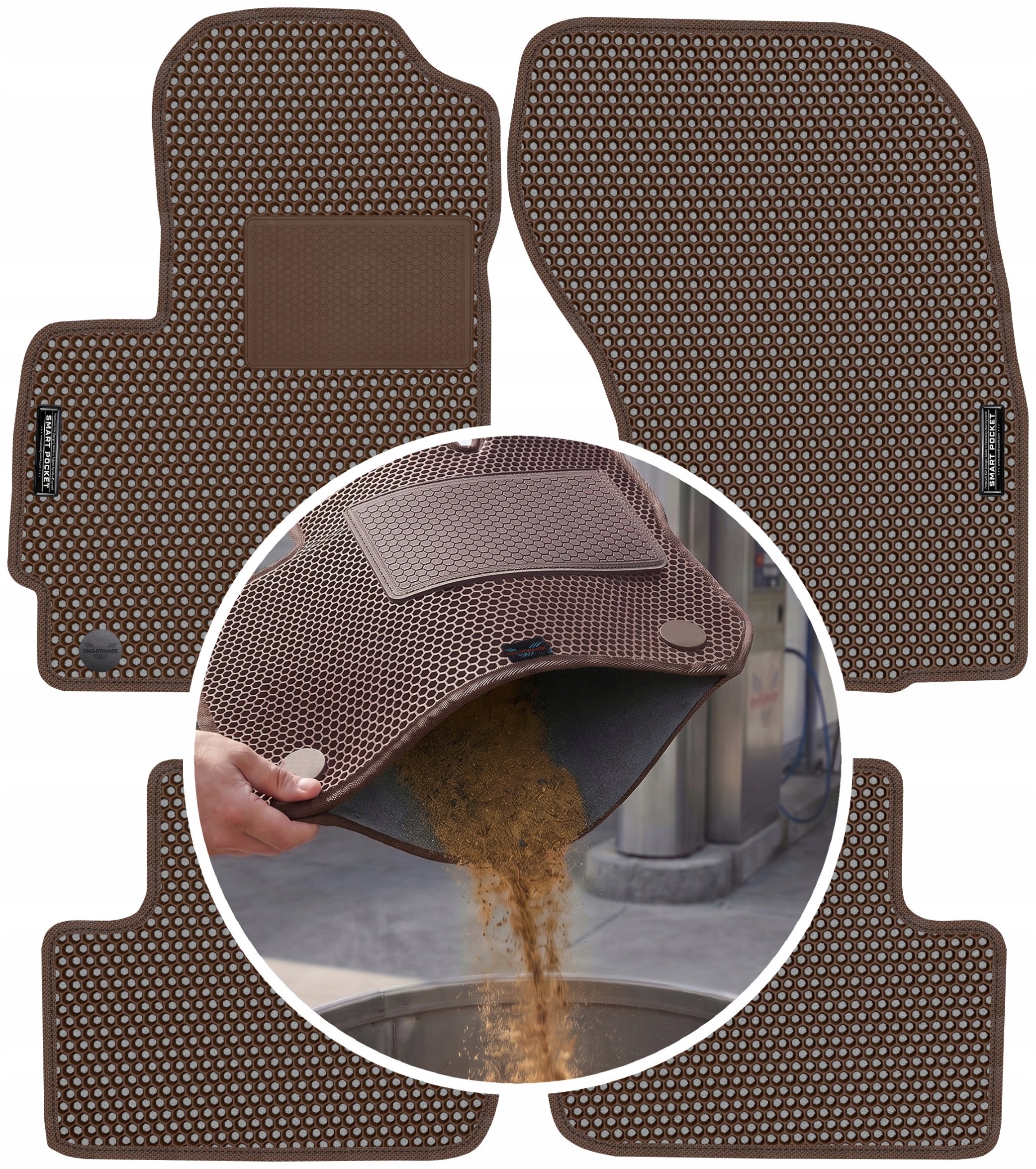 Mitsubishi Asx I 2010-2023 Koberce Eva Smart Pocket Hnědé