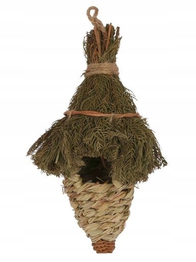 Levně 2 x Kerbl Závěsné hnízdo pro ptáky z trávy, 27 cm x Ø 12 cm