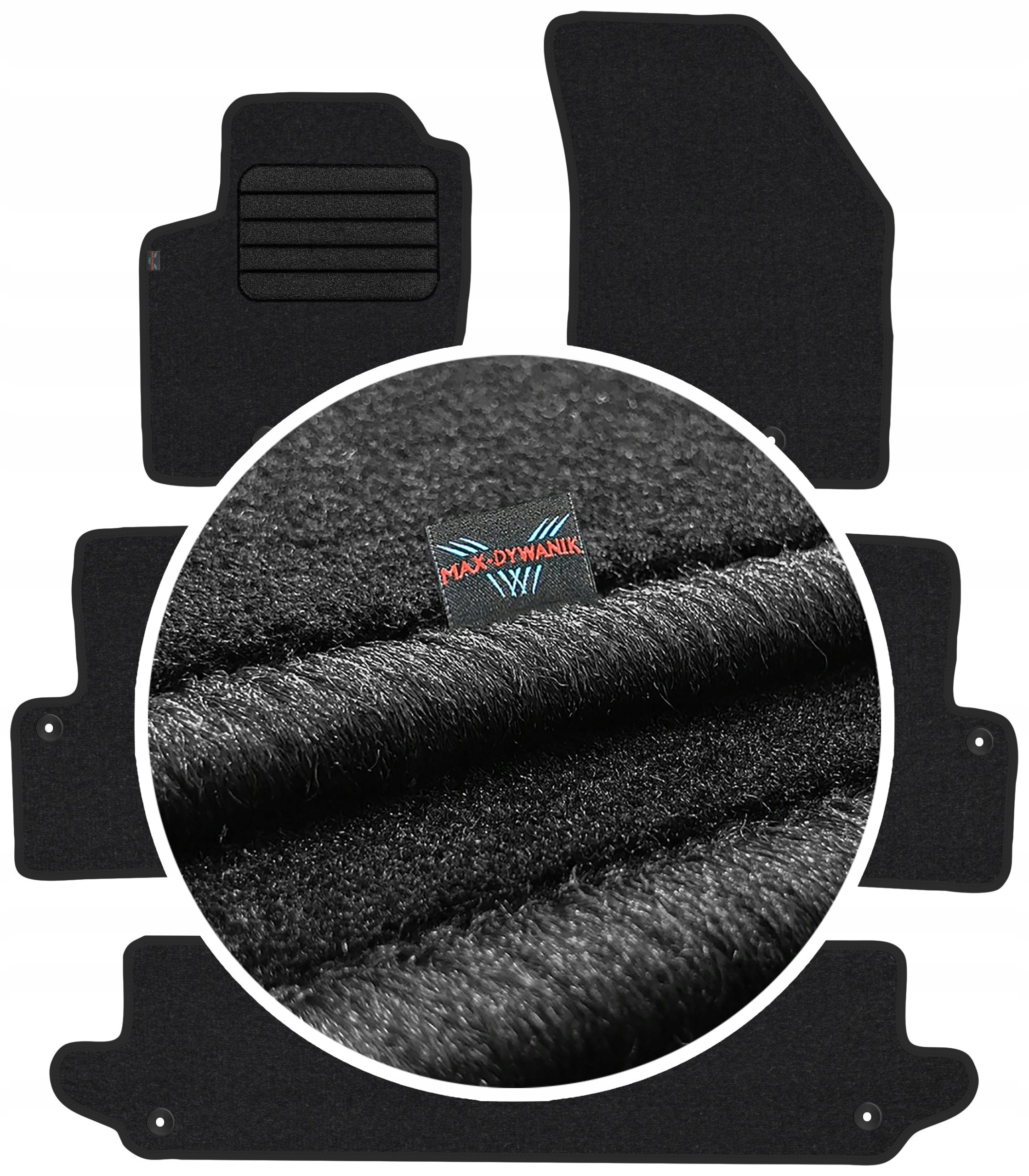 Volvo XC90 I 7os 2003-2014 Velúrové stierače