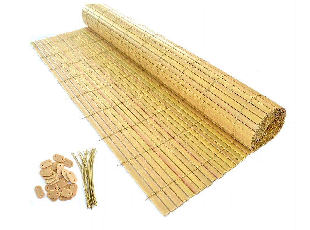 

Dwustronna Mata Pcv, Balkonowa 1x5m, bambus