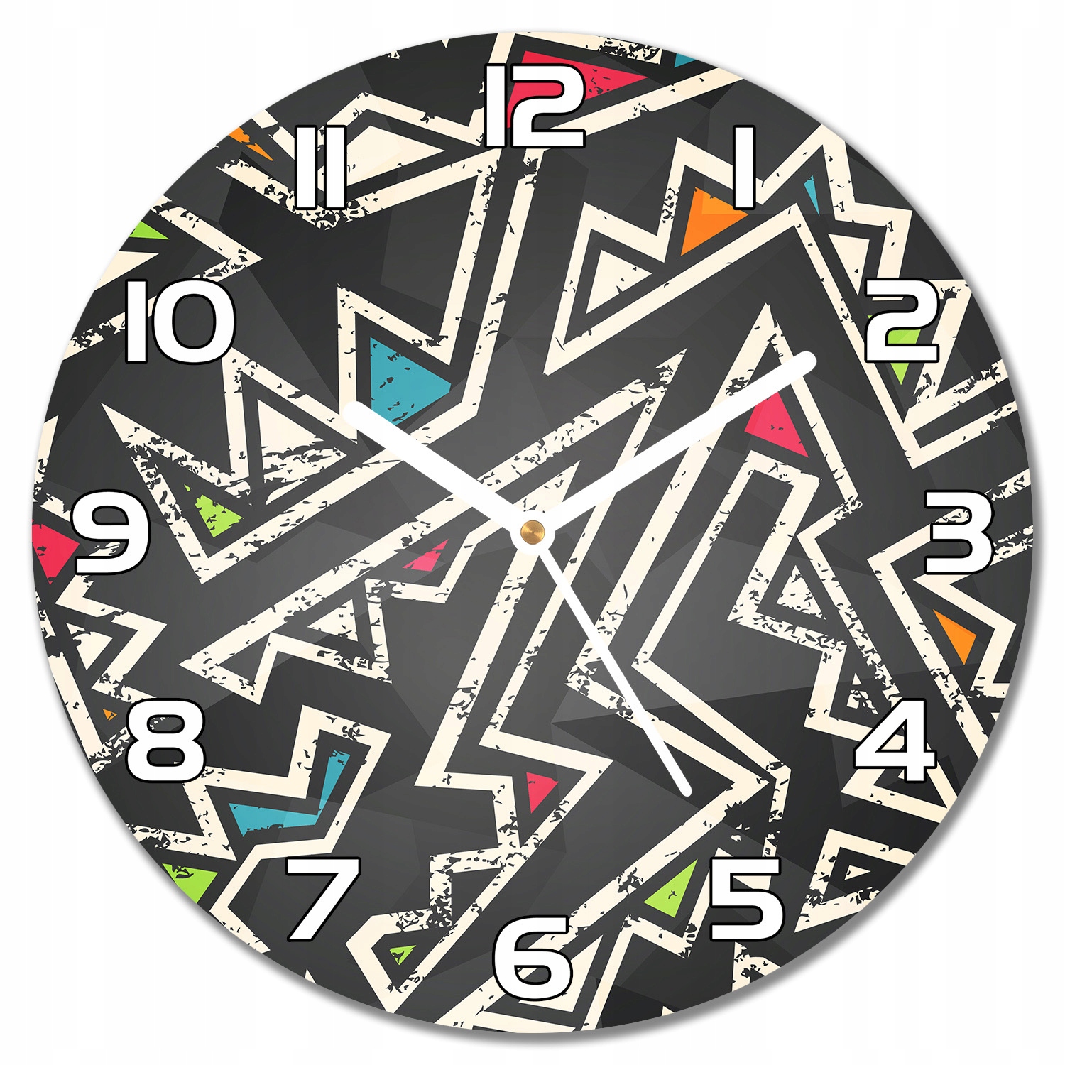 

Zegar ze szkła hartowanego wzór Graffiti f30 cm