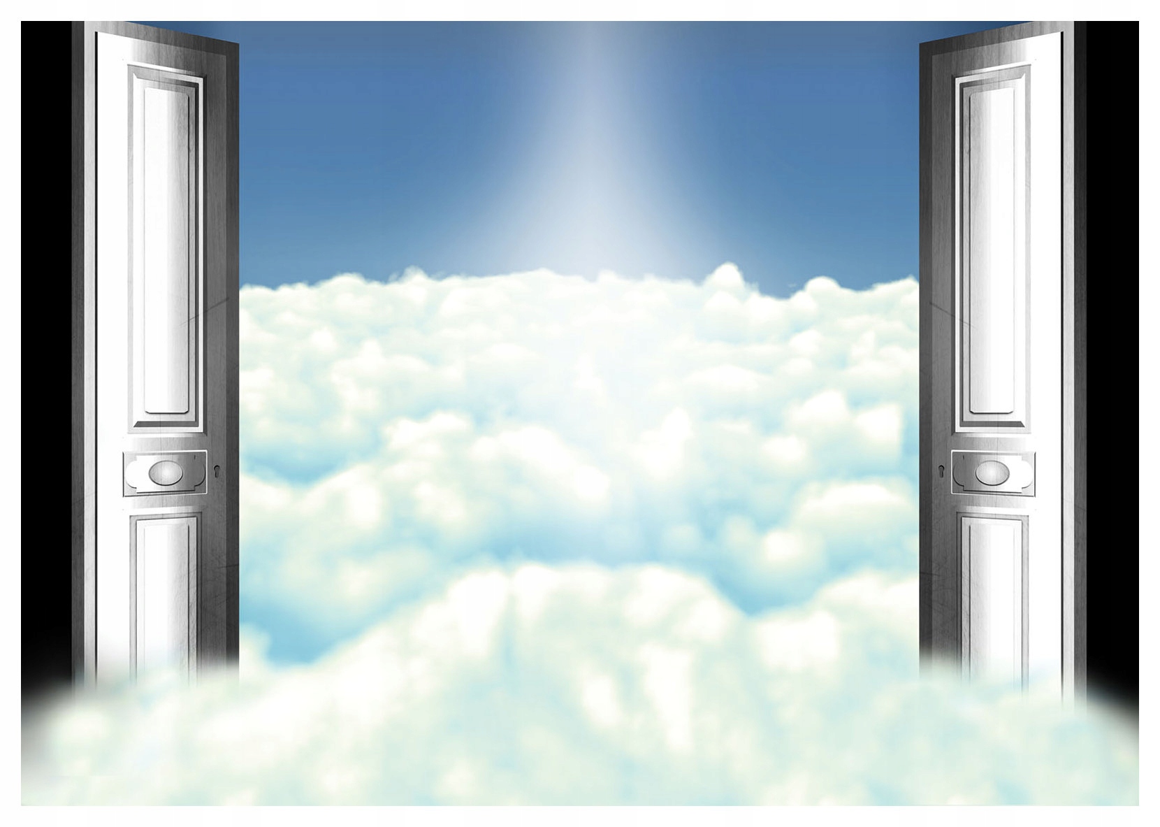 Fototapeta Nebeské brány Světlo v oblacích světle modrá 416x254 lepidlo