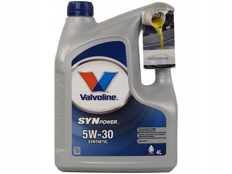 

Valvoline Synpower 5W30 A3/B4 Sl/cf VW502/505 4L