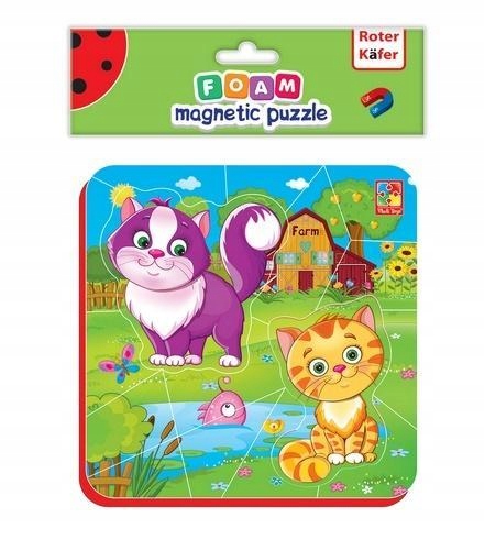 MIĘKKIE MAGNETYCZNE PUZZLE KOTKI NA WSI