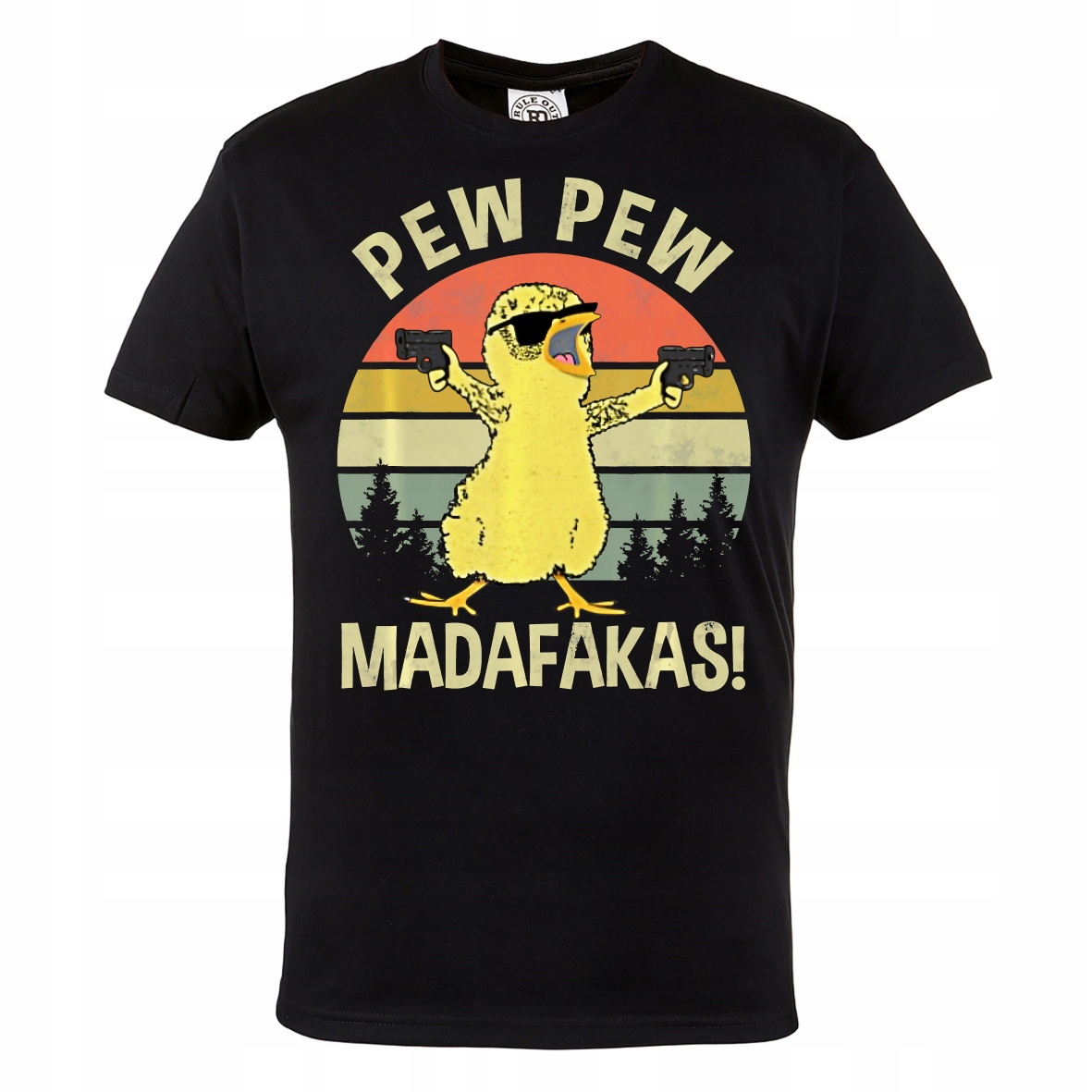 

Męska Koszulka Żółte Pisklę Pew Pew Madafakas