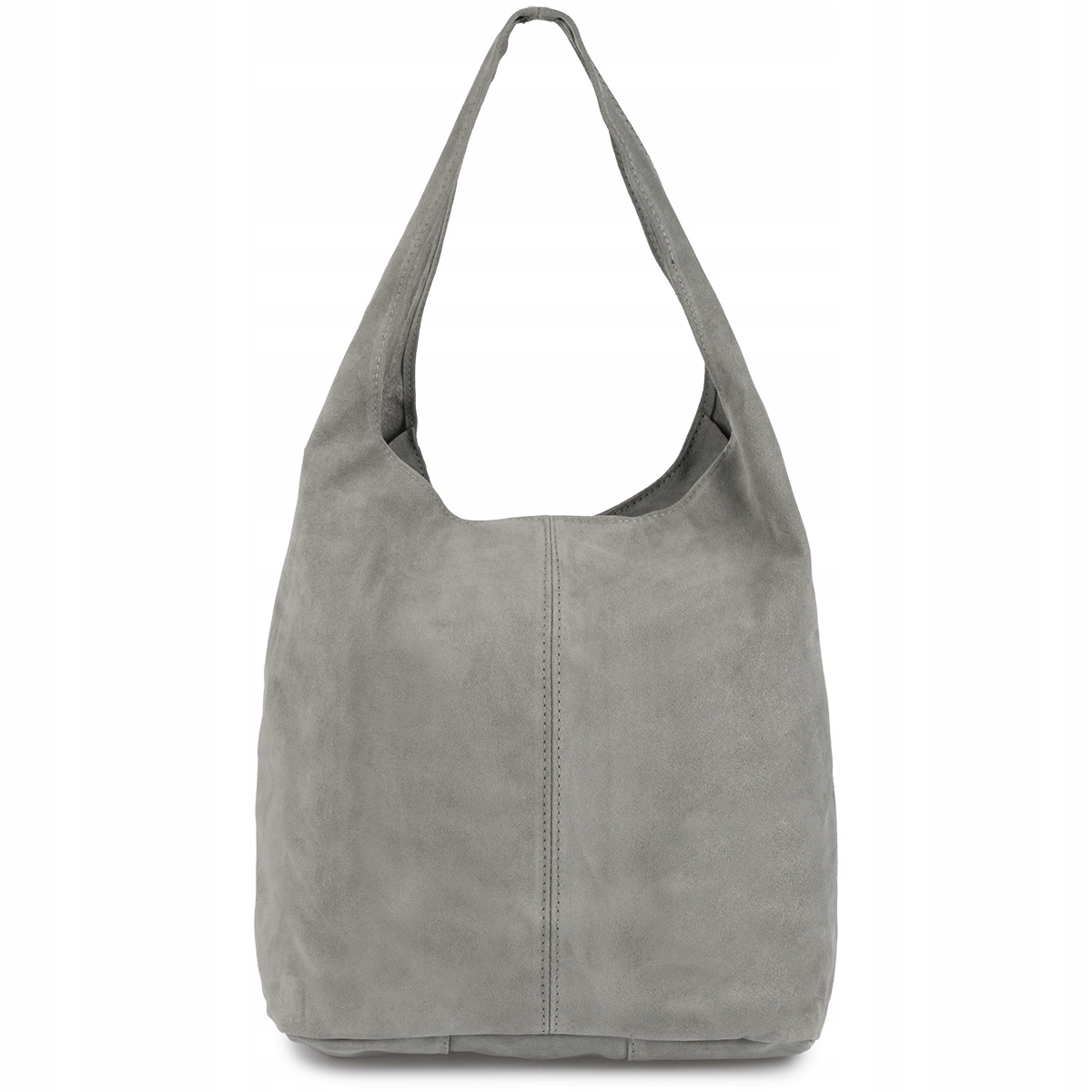 Dámská kožená kabelka semišová prostorná shopper A4 klasická italská kůže