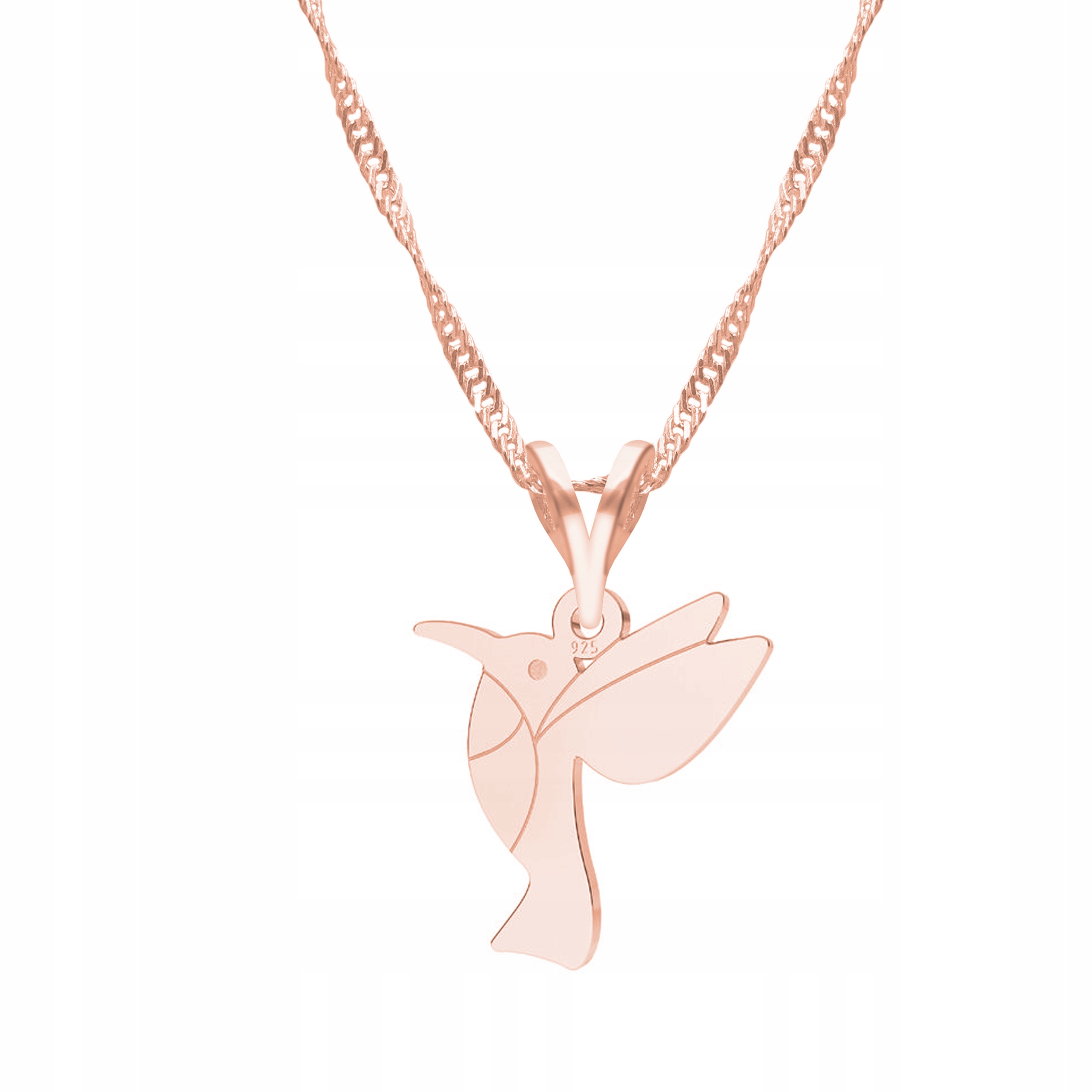 Řetízek zlatý náhrdelník 925 Pták Kolibřík