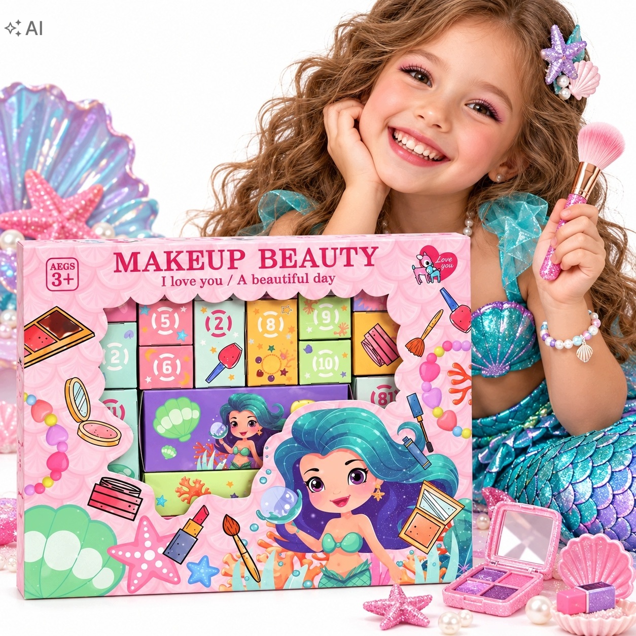 Kosmetický Adventní Kalendář Pro Dívku, 24 Překvapení, Makeup