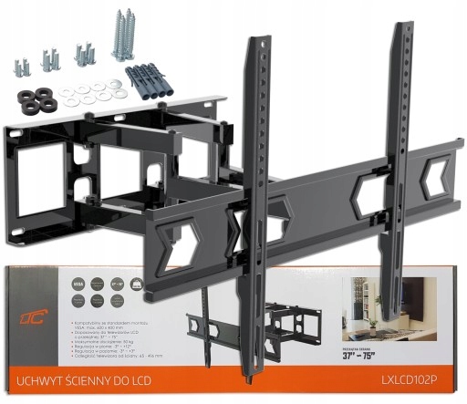 Mocny Uchwyt Tv Ścienny Do Telewizorów 37-75 102P
