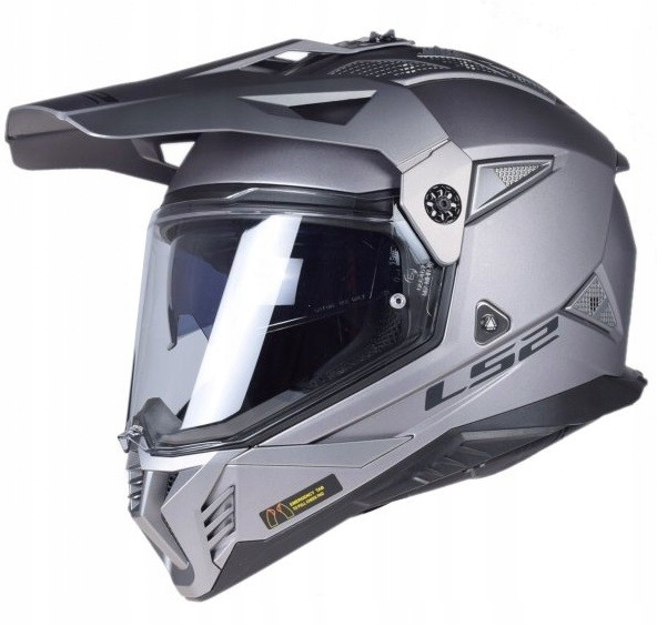Prilba LS2 MX702 Pioneer II Matt Titan enduro cross off-road, titánová matná M