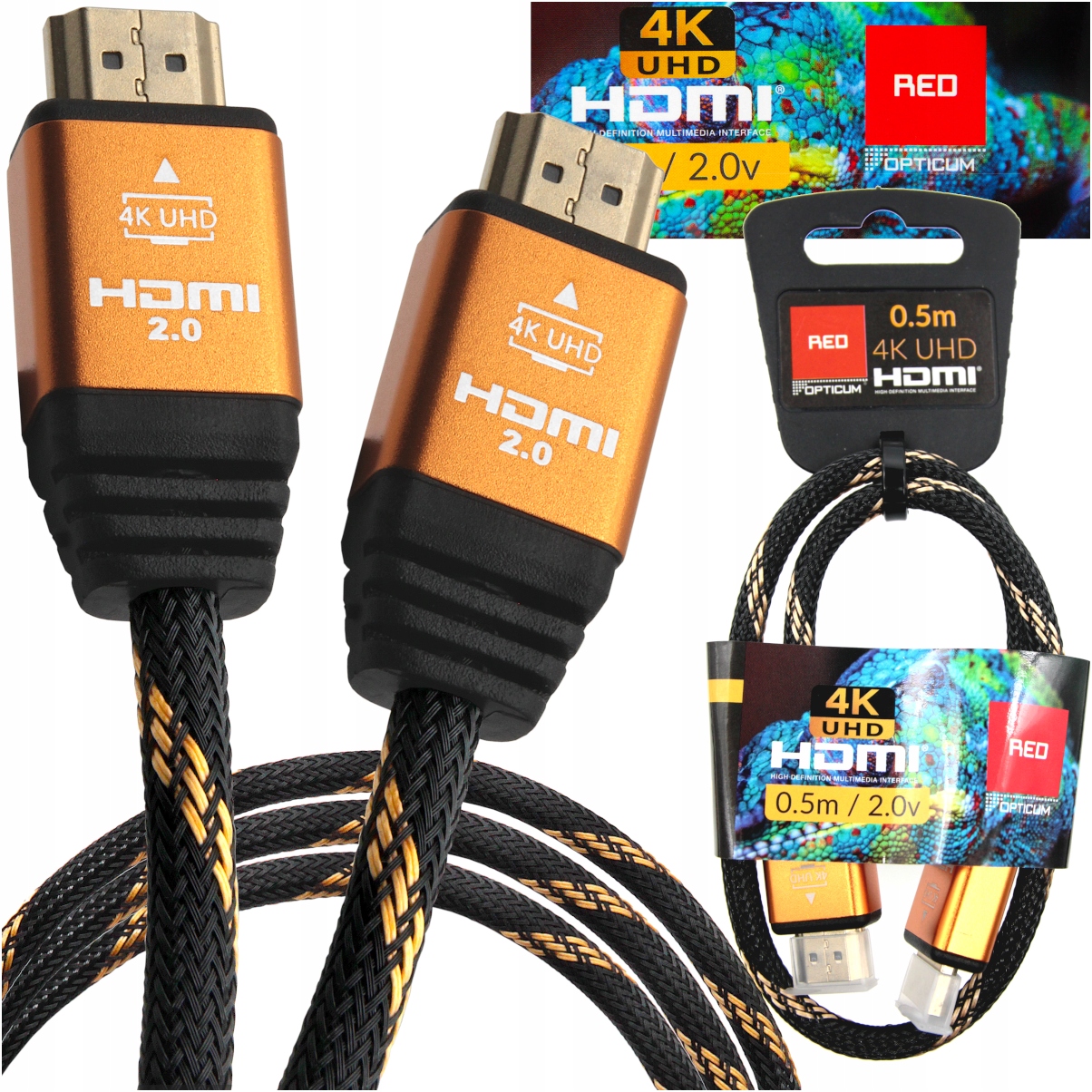 

Kabel Hdmi-hdmi 4K60Hz Full Hd przewód 0,5m
