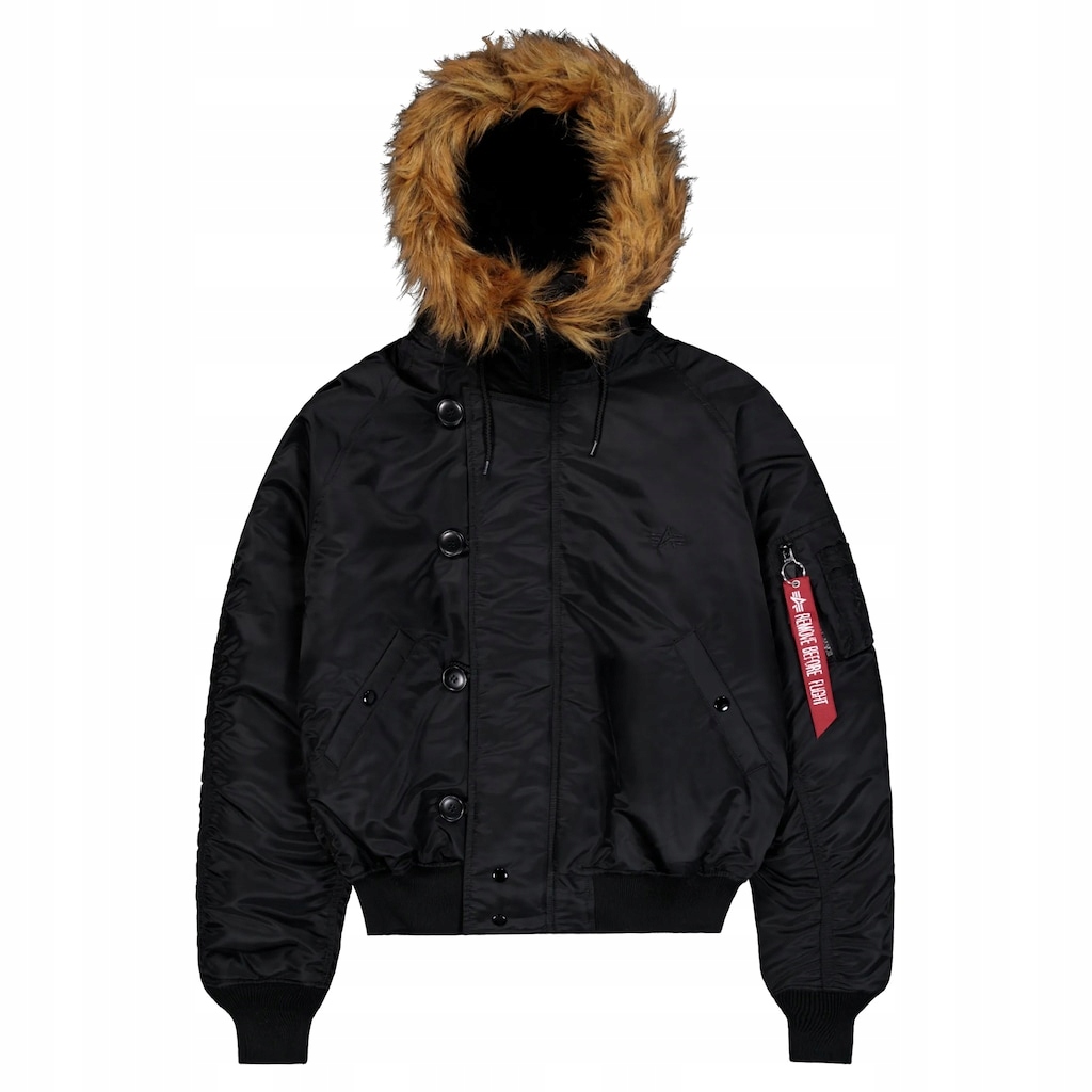 Zimní bunda Alpha Industries N2B Alaska s kapucí černá 3XL