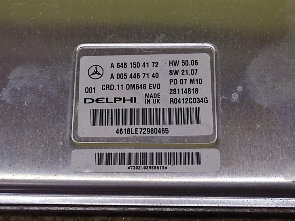 MERCEDES W204 2.2 CDI control unit of the engine A6461504172