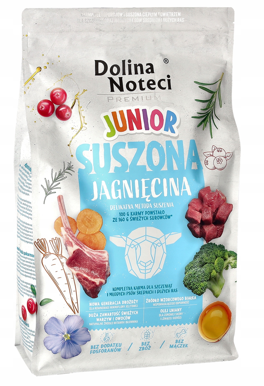 Levně Dolina Noteci Krmivo pro psy Premium Junior 4 kg Jehněčí maso