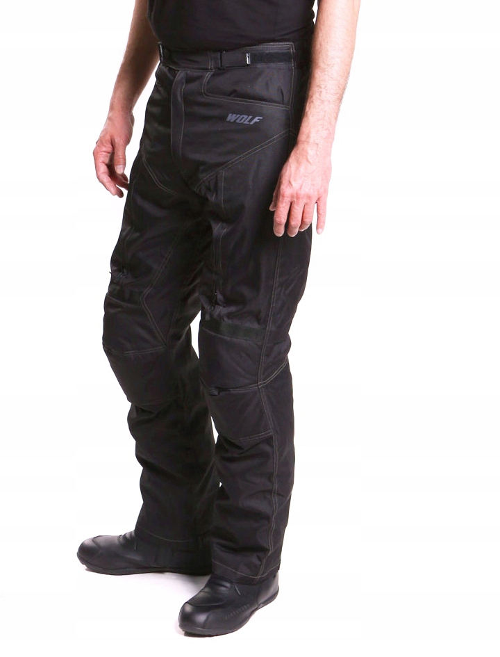 KOMBINEZON MOTOCYKLOWY 2 CZĘŚCIOWY TEKSTYLNY WOLF BLADE BLACK XL Rozmiar XL