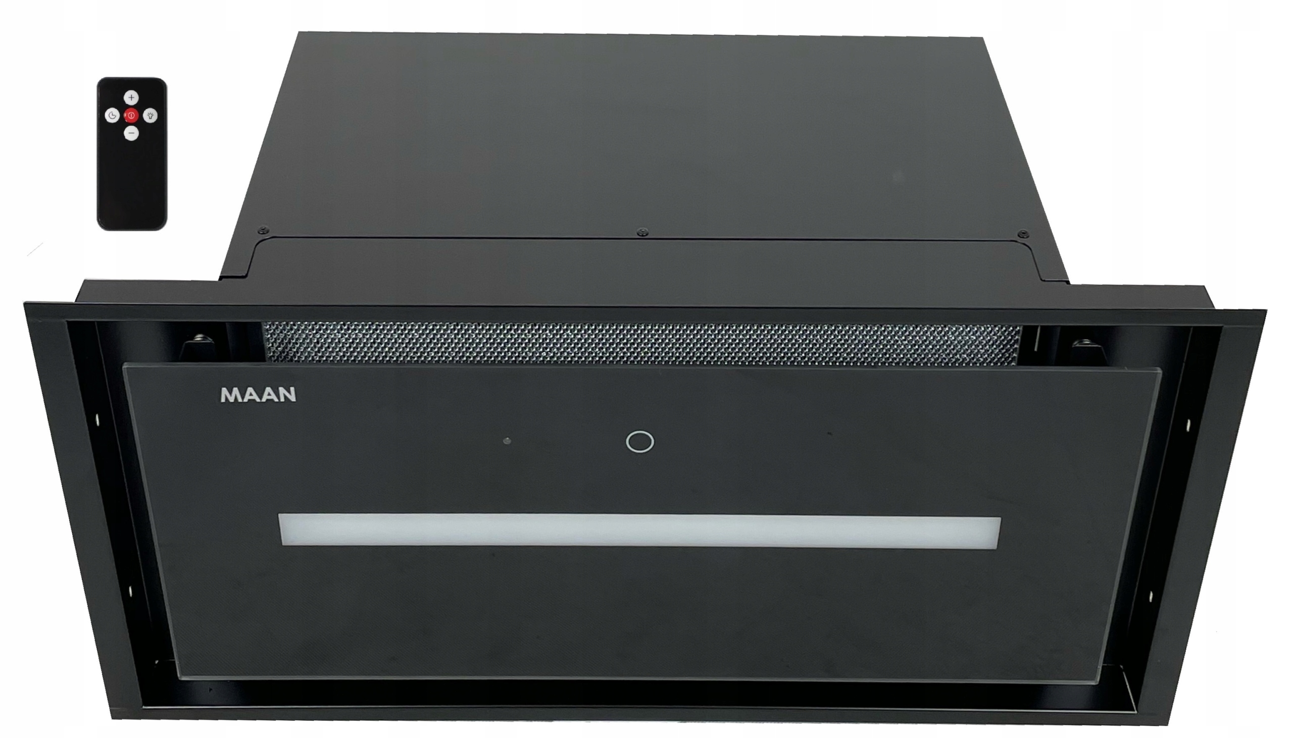 Okap do zabudowy Maan Helios 60 Touch Czarny Szkło Mocny Cichy Wkład Dotyk