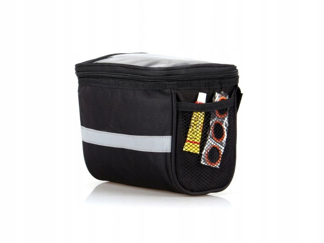 EB047 Torba rowerowa kuferek na kierownicę Cechy dodatkowe elementy odblaskowe