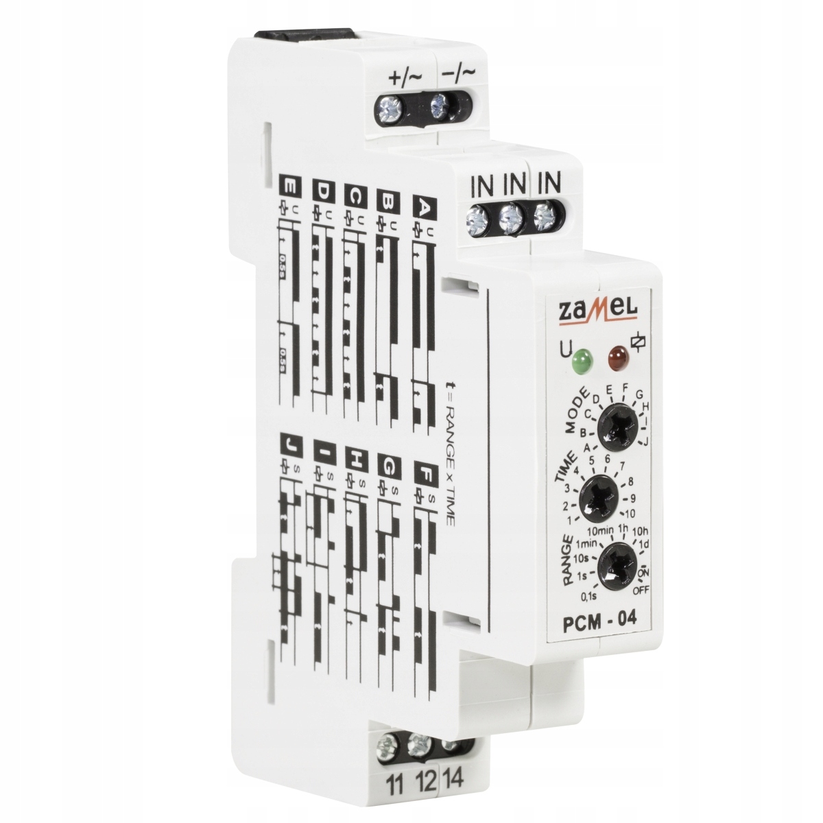 Przekaźnik czasowy PCM-04/24V 10-Funkcji Exta Zamel