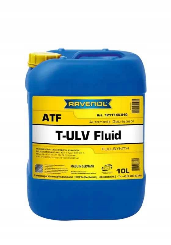 OLEJ RAVENOL ATF T-ULV FLUID 10L Pojemność opakowania 10 l