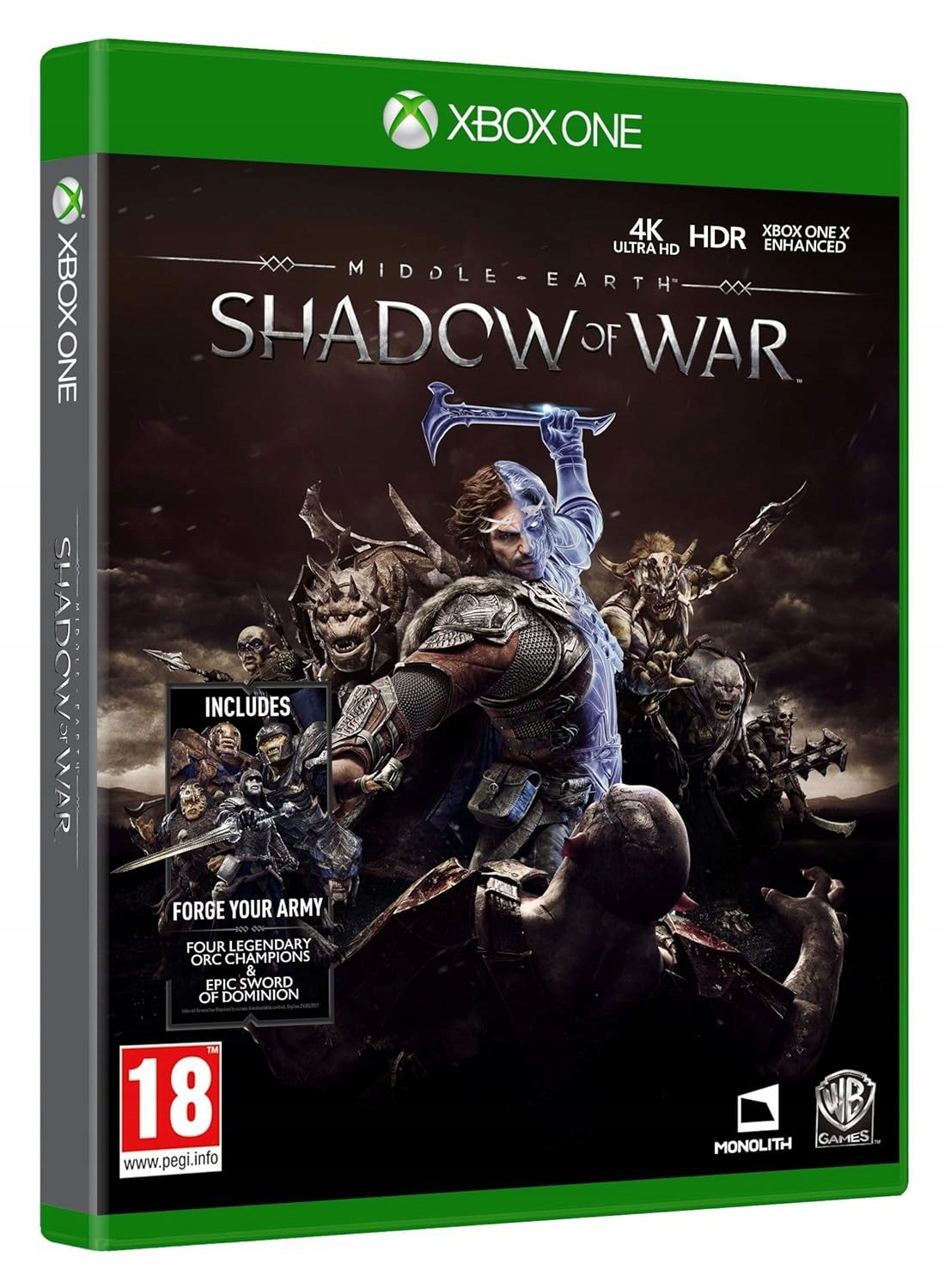 Xbox One S X Series Middle-Earth Shadow of War PL Nowa w Folii
