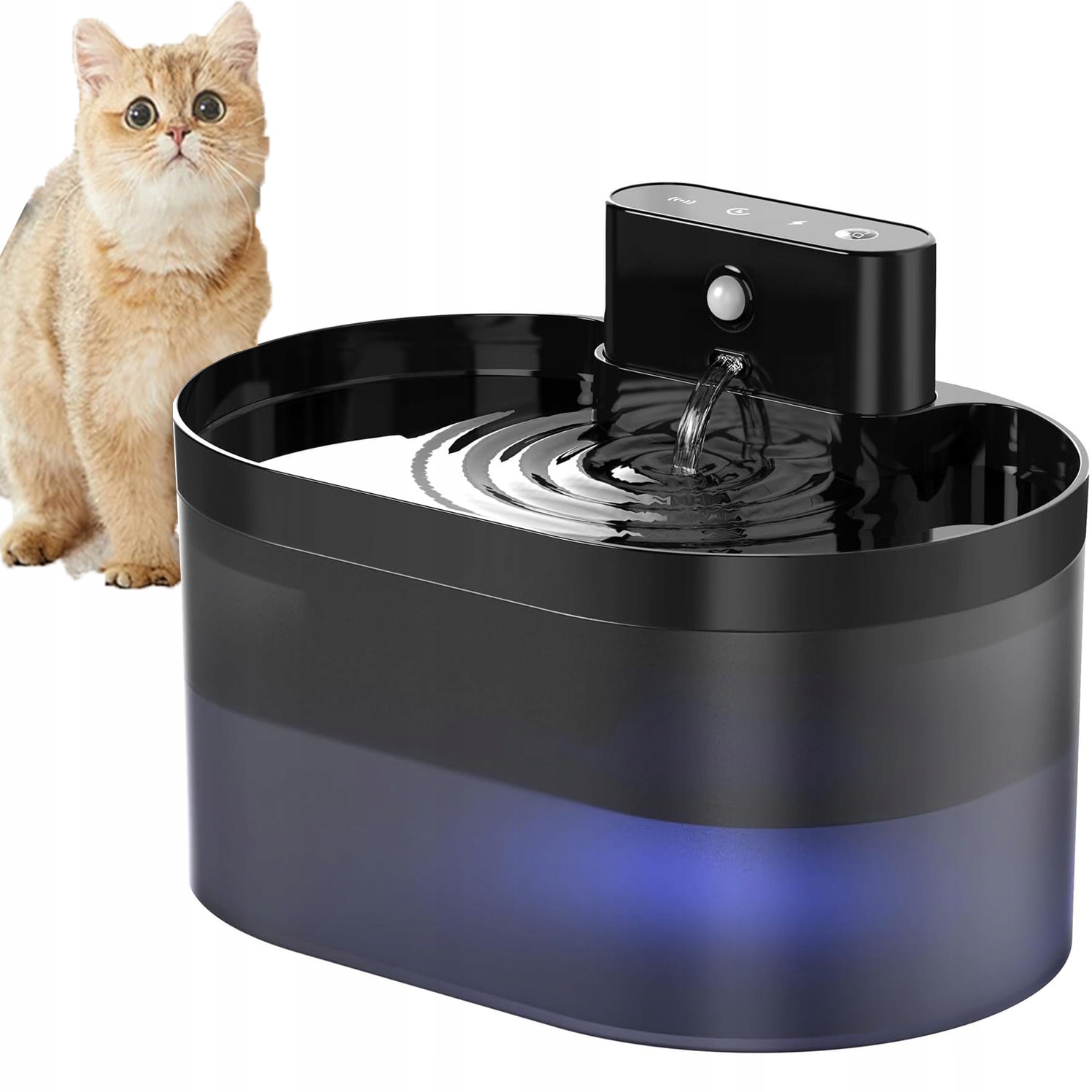 Levně Automatická fontána pro mazlíčky 2600 mAh s pohybovým senzorem a filtrem s aktivním uhlím