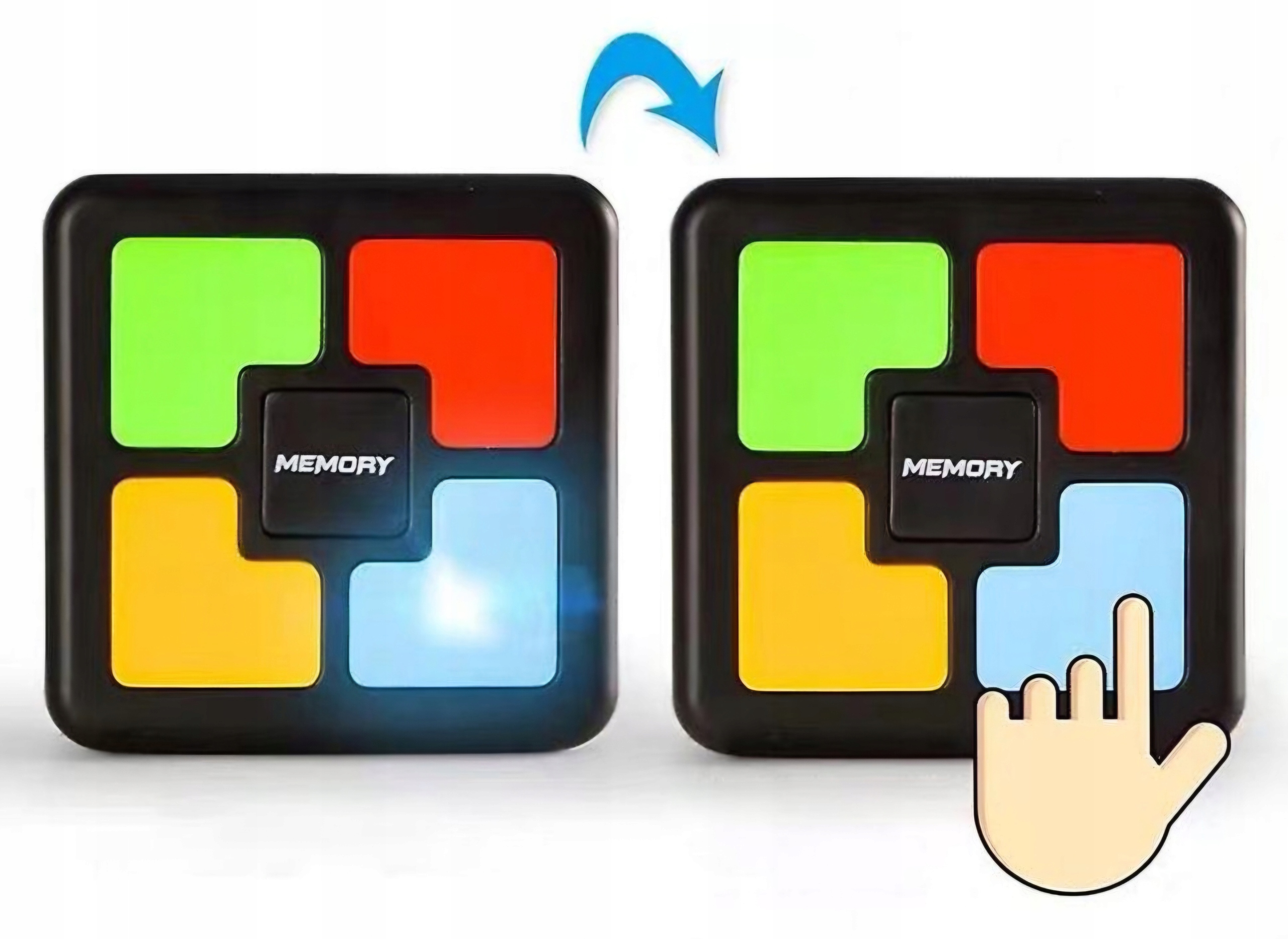 Gra logiczna pamięciowa edukacyjna MEMORY baterie dla dzieci elektroniczna Materiał plastik