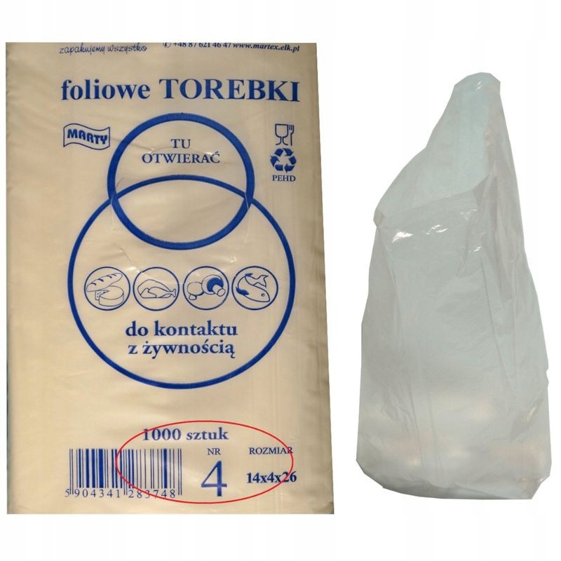 

Torba Hdpe 14/4X26 (nr 4), Woreczki Śniadaniowe