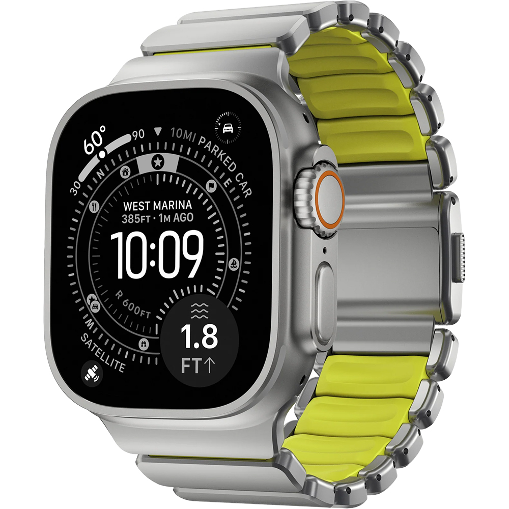 Bransoleta na smartwatch do Apple Watch 49/46/45/44mm Nomad tytanowa mocna