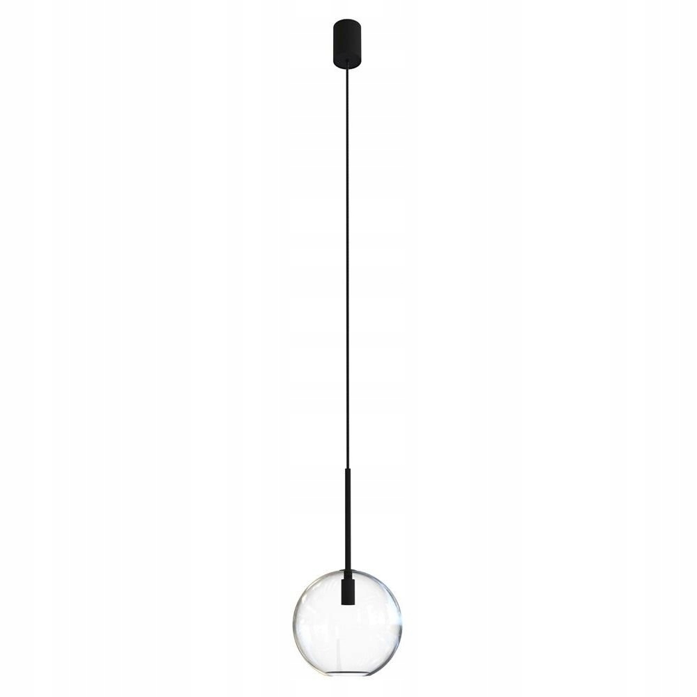 Černá závěsná lampa Sphere S s dekorativním akcentem nad stůl Nowodvorski