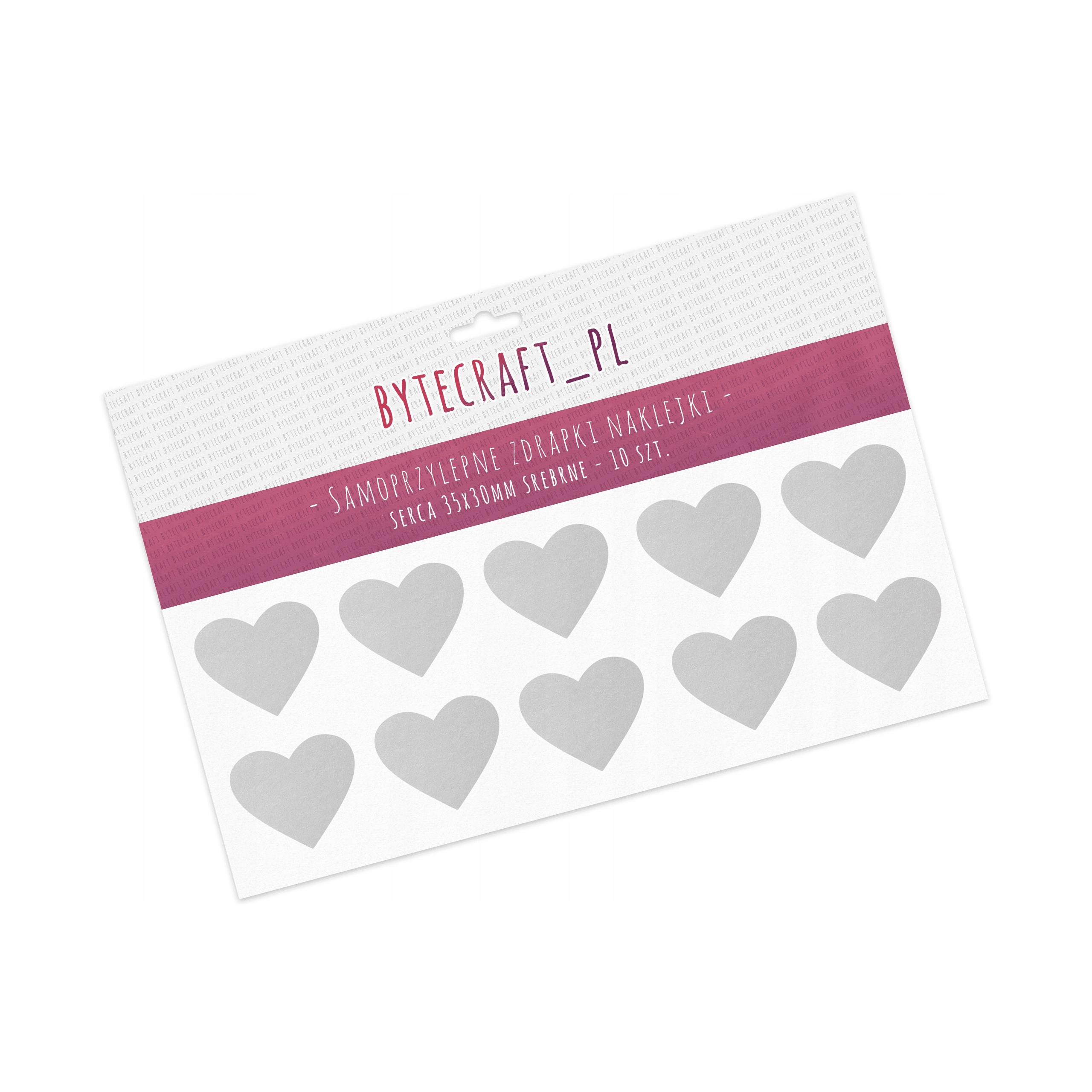 Zdrapki SERCA serduszka 35x30mm konkurs LOVE x10