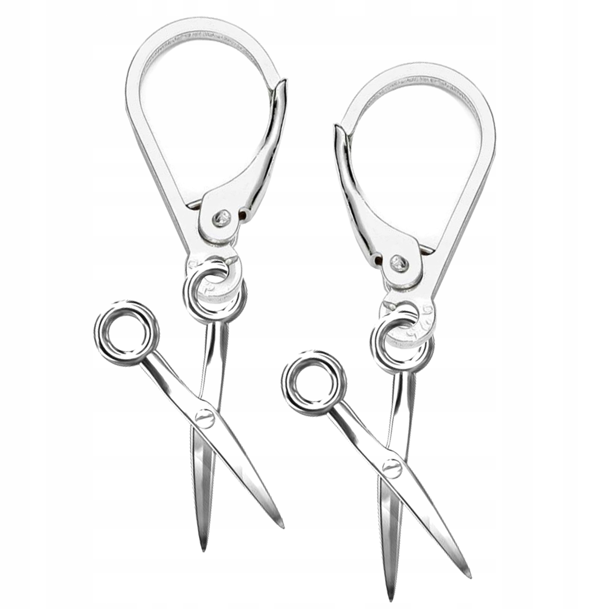 Stříbrné 925 náušnice anglické Nůžky Symbol svobody síly a kreativity