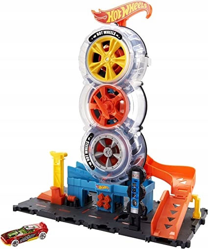 

Hot Wheels City Wyścigowy Warsztat opon Zestaw