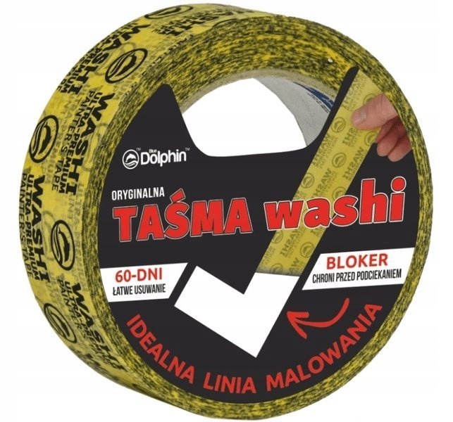 TAŚMA WASHI PREMIUM BLUE DOLPHIN 330 47mm x 50m