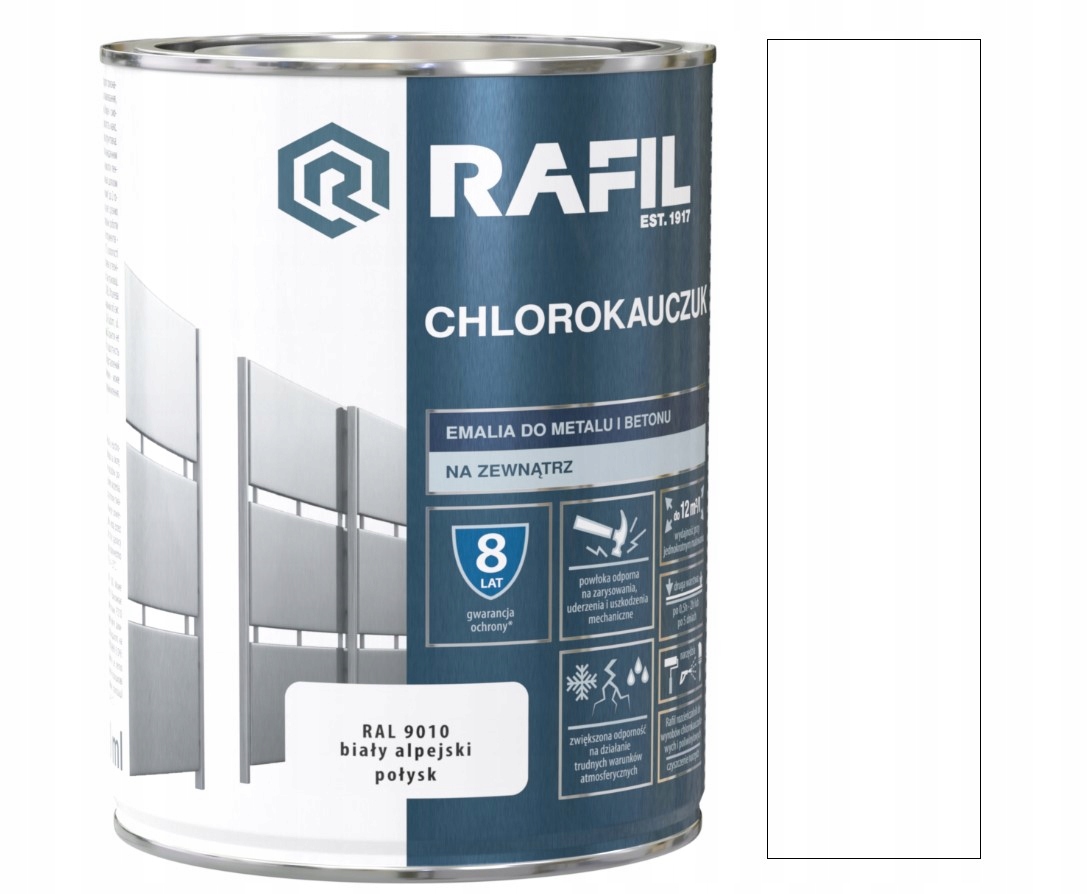 

Rafil Emalia Chlorokauczukowa 0,9L Biały Ral 9010