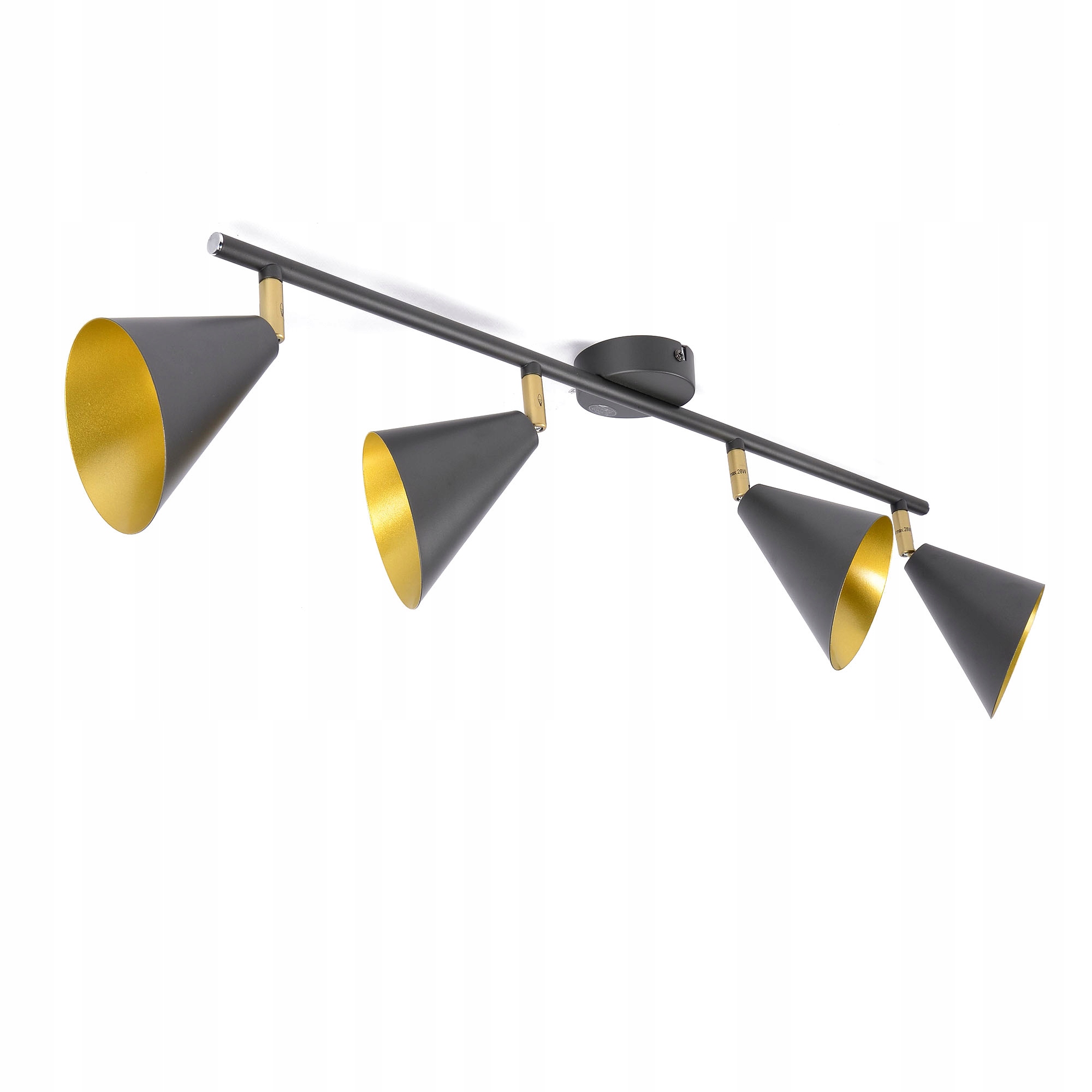 Stropní svítidlo loft Gloria 4xE14 antracit zlatá Wofi industriální Salon