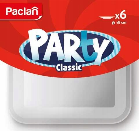 

Talerzyki plastikowe 18cm Paclan jednorazowe 6 szt