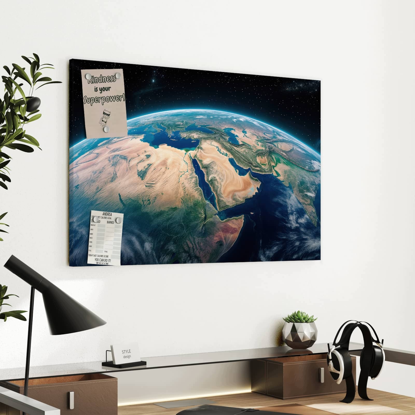 Magnetická tabule Země Vesmír 60 × 40 cm